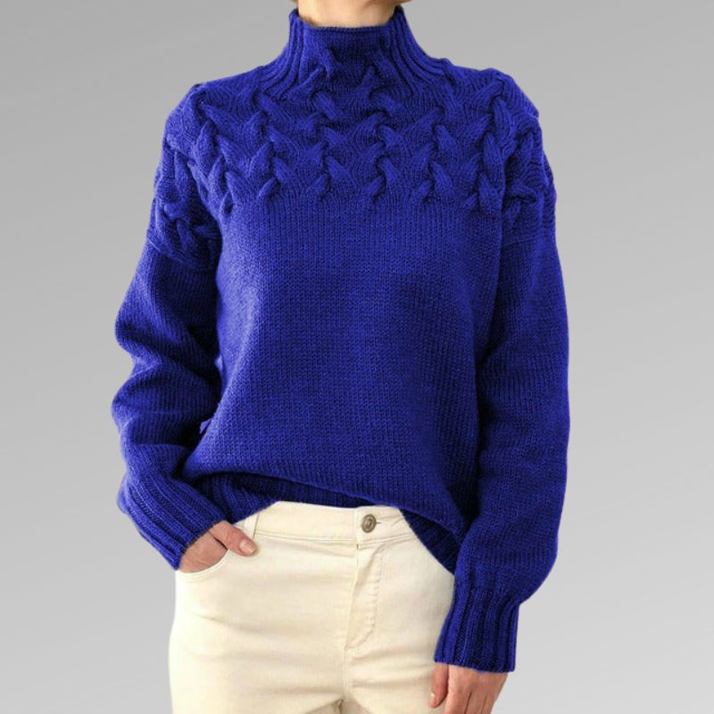 Helisande | Weicher, gerippter Rollkragenpullover