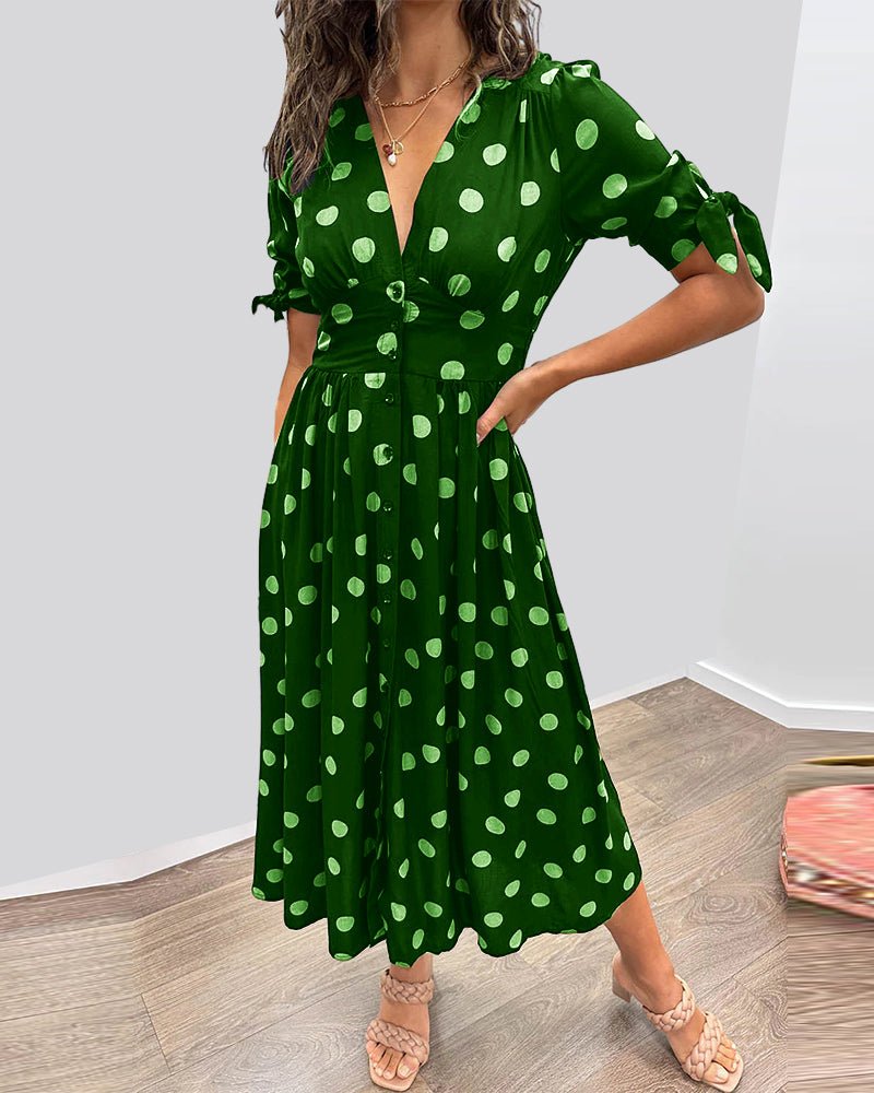 Orla | Schickes Midikleid mit Polka Dots