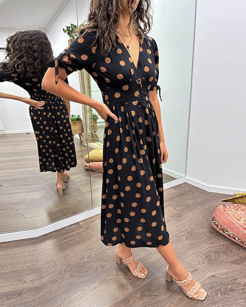 Orla | Schickes Midikleid mit Polka Dots
