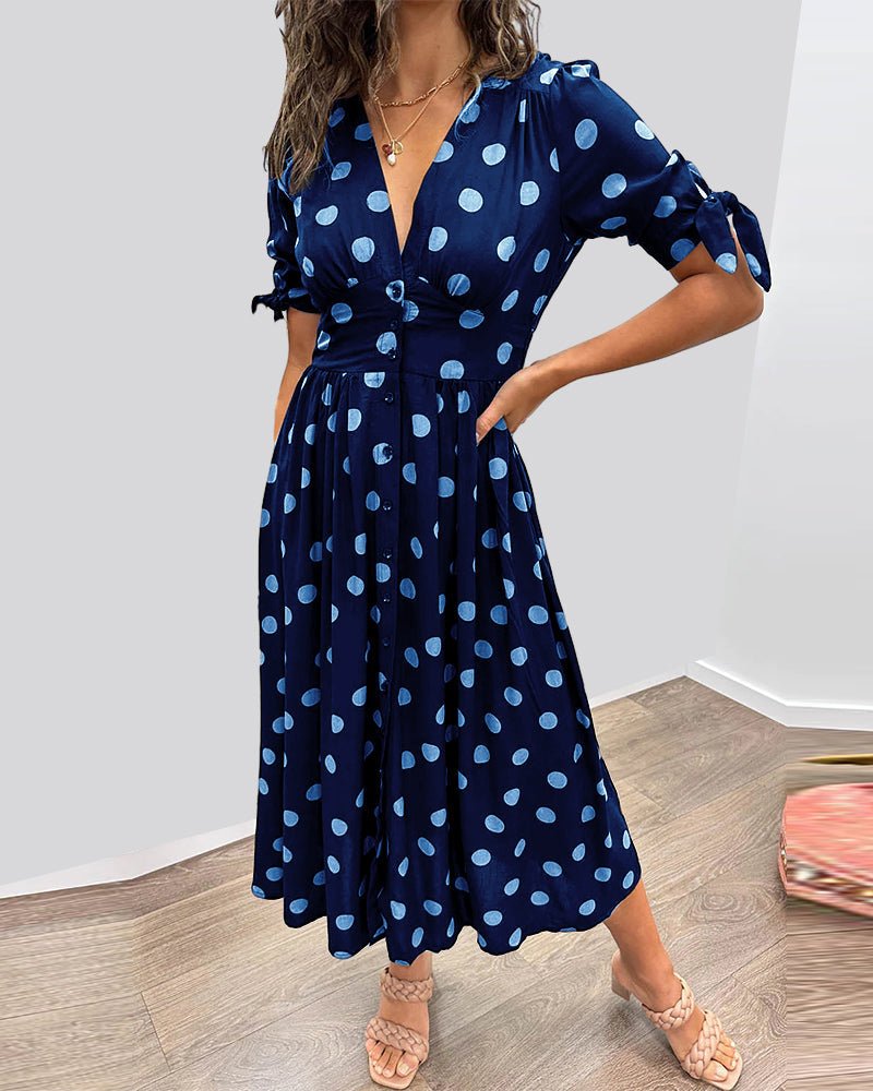 Orla | Schickes Midikleid mit Polka Dots
