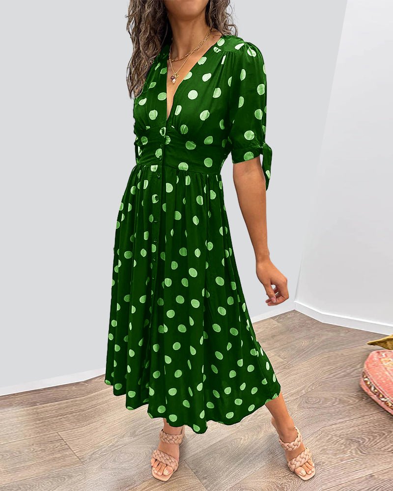 Orla | Schickes Midikleid mit Polka Dots