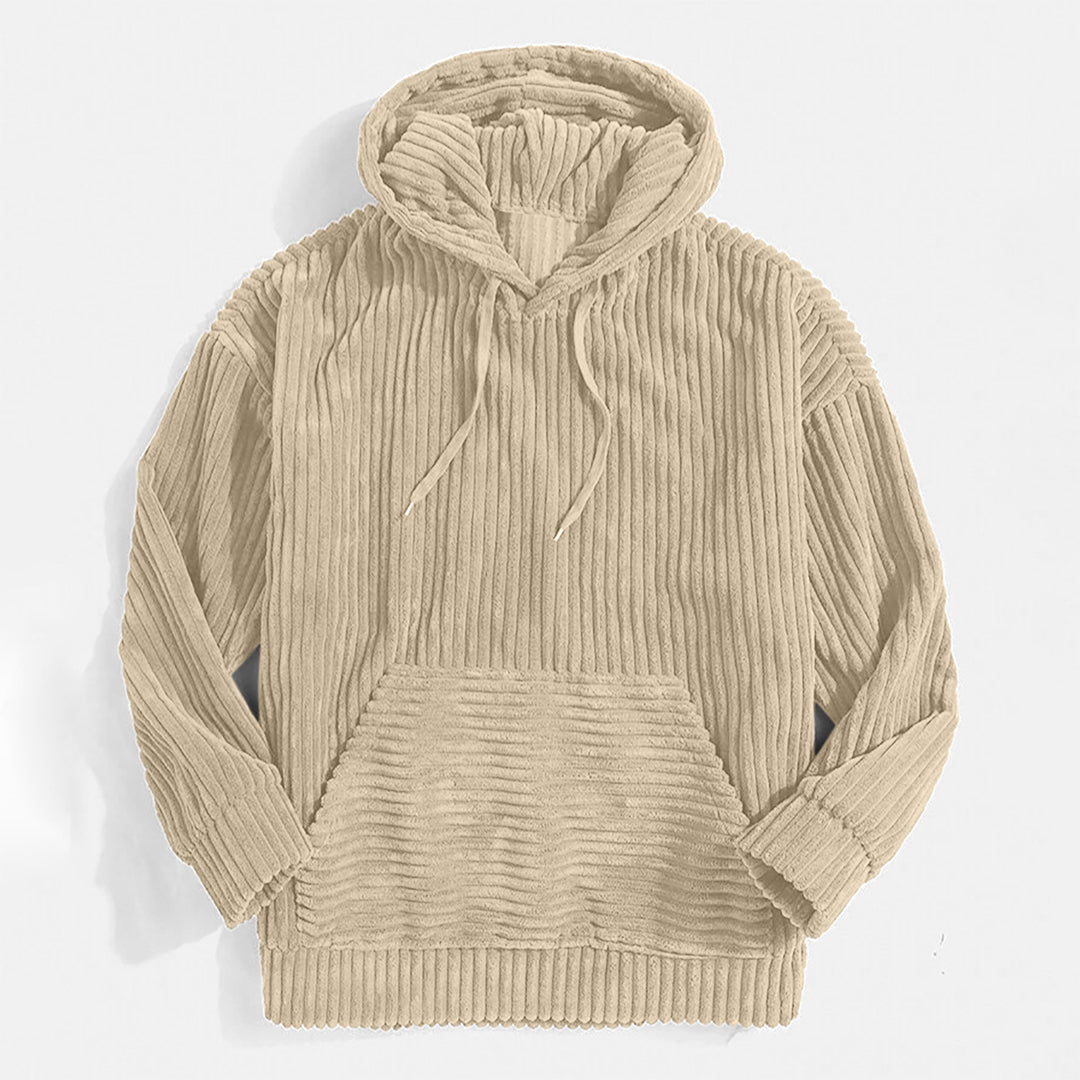 Stellan | Strukturierter Hoodie mit Kapuze mit Kordelzug