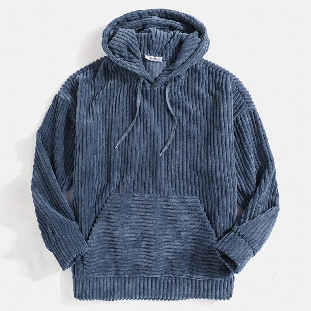 Stellan | Strukturierter Hoodie mit Kapuze mit Kordelzug