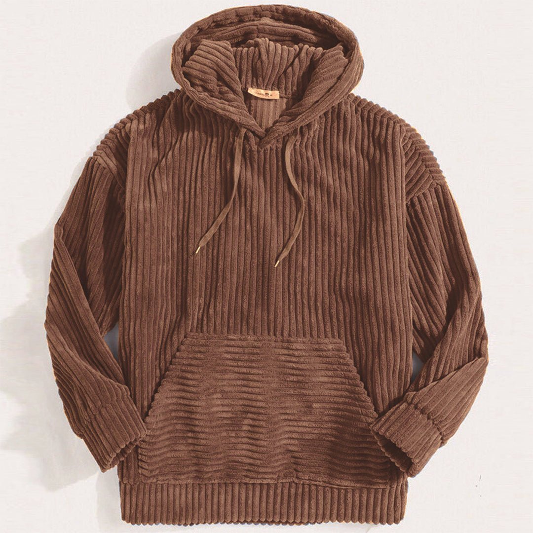 Stellan | Strukturierter Hoodie mit Kapuze mit Kordelzug