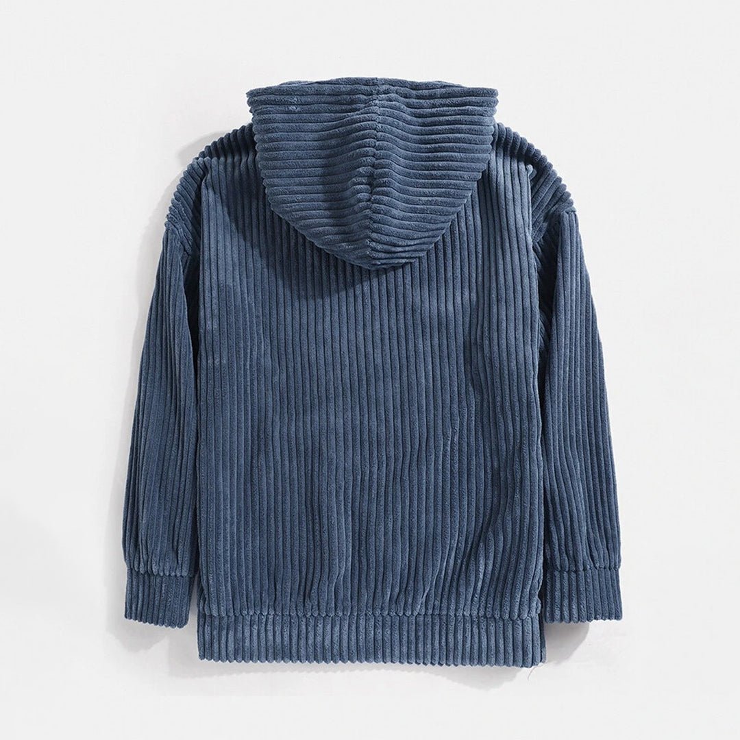 Stellan | Strukturierter Hoodie mit Kapuze mit Kordelzug