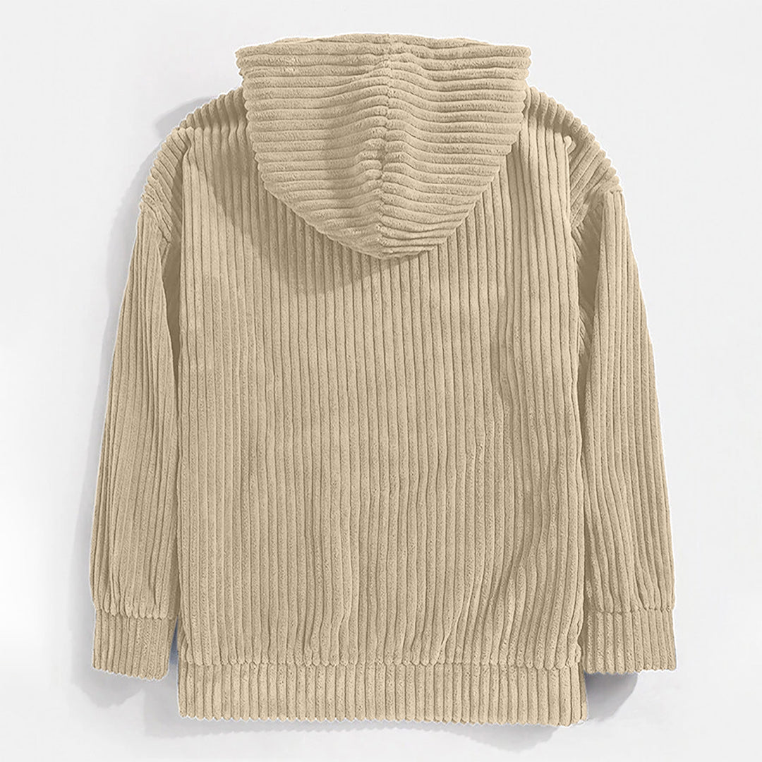 Stellan | Strukturierter Hoodie mit Kapuze mit Kordelzug