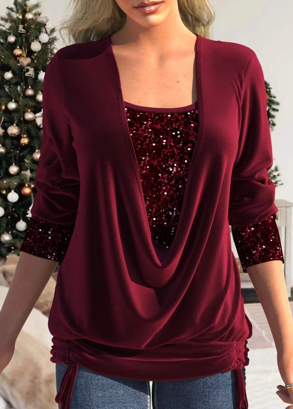 Claire | Glam Glitzer Bluse