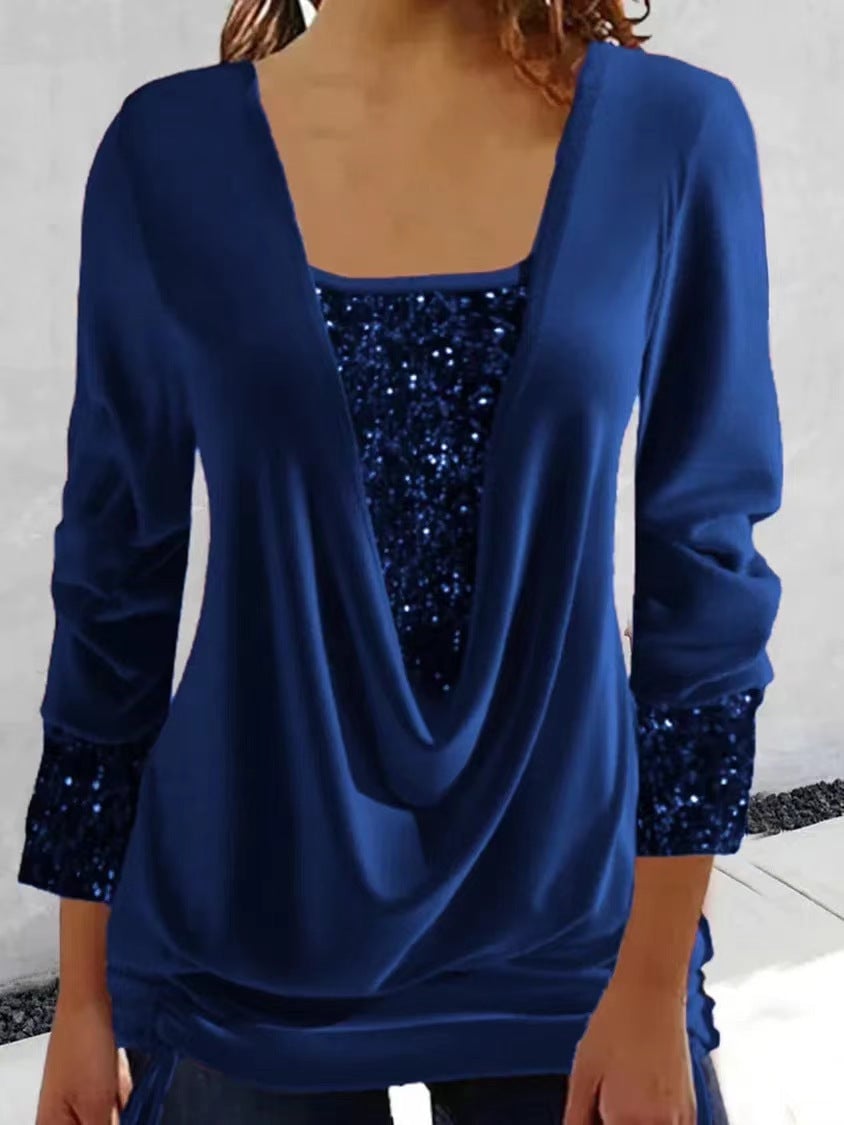 Claire | Glam Glitzer Bluse