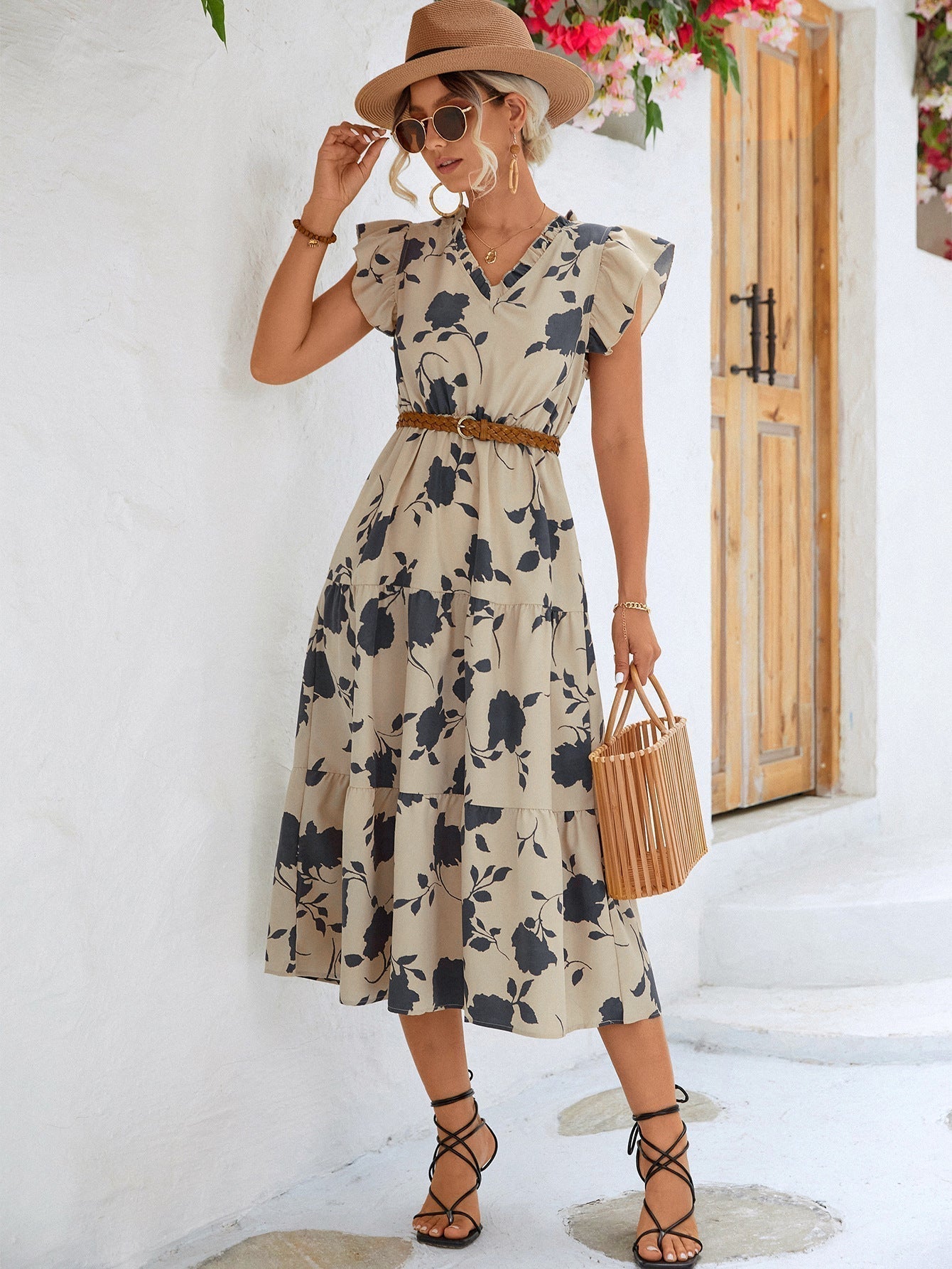 Nerys | Fließendes, Vintage-inspiriertes Blumenkleid