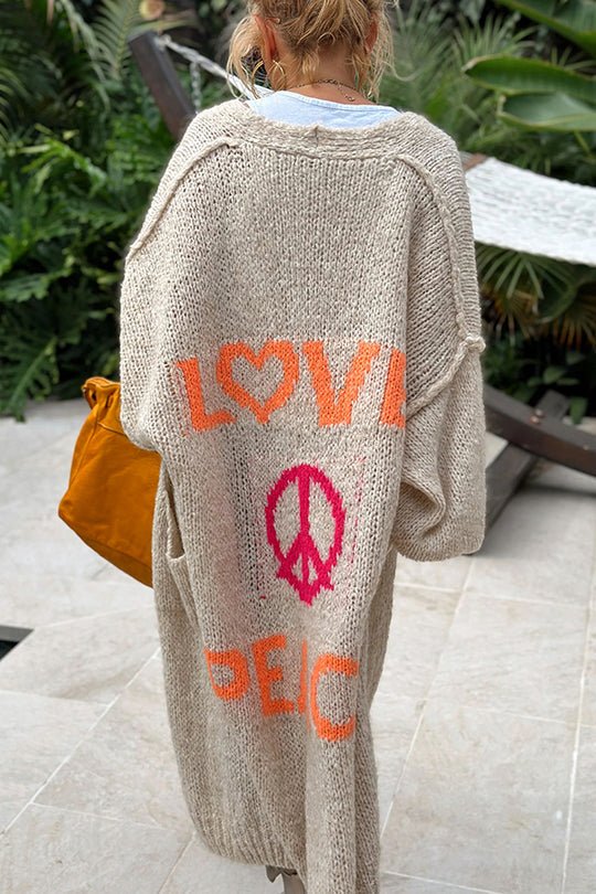 Elowenra | Drapierte lange Strickjacke