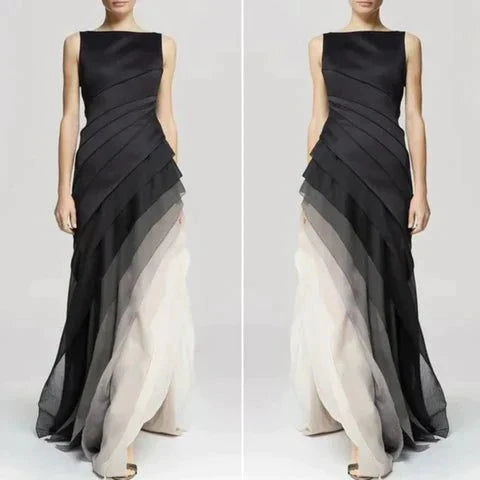Thalurea | Gestuftes Maxi-Abendkleid