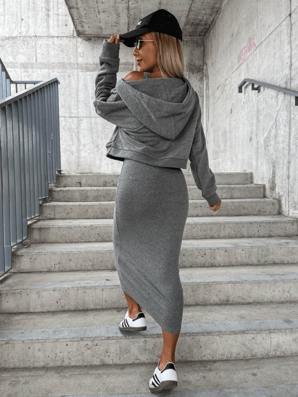 Evandra | Lagen-Strick- und Kleid-Set