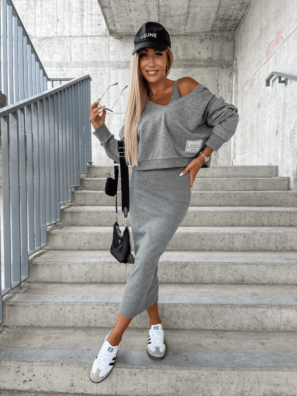 Evandra | Lagen-Strick- und Kleid-Set