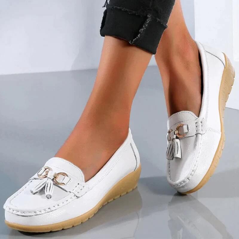 Natalie | Zeitlose flache Loafer-Schuhe