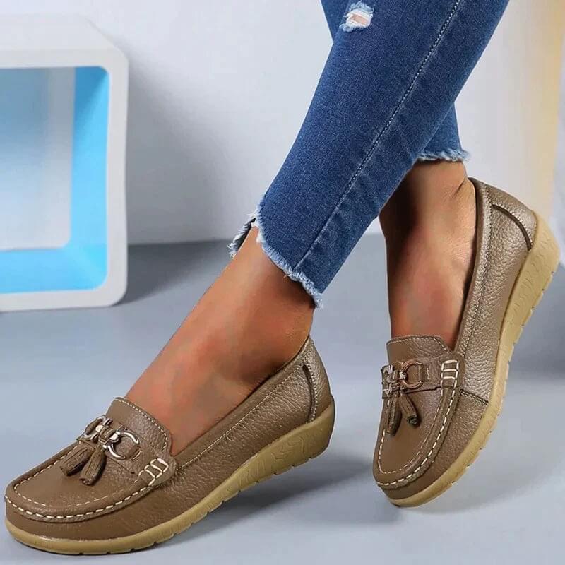 Natalie | Zeitlose flache Loafer-Schuhe