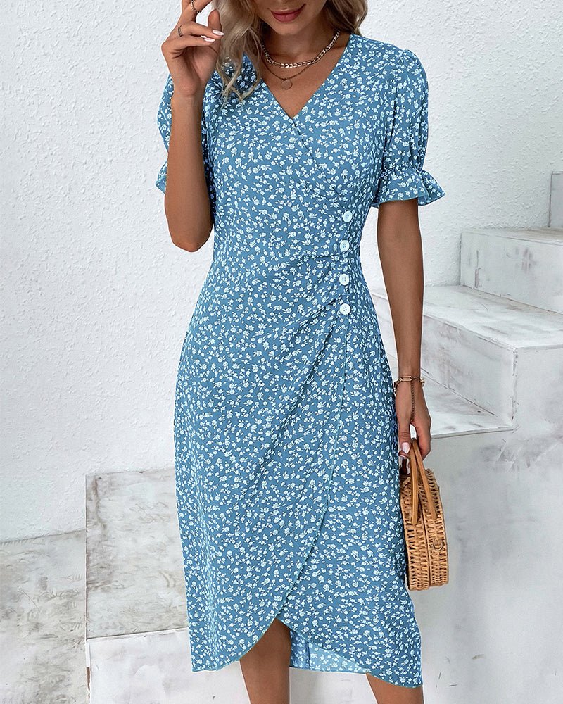 Ellie | Romantisches Kleid mit Blumendruck