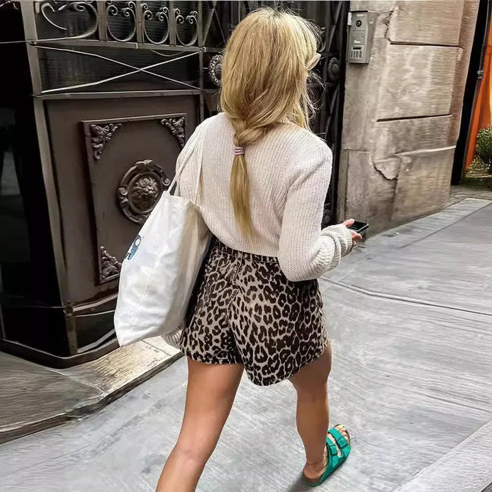 Luzia | Lässige Shorts mit Leopardenmuster