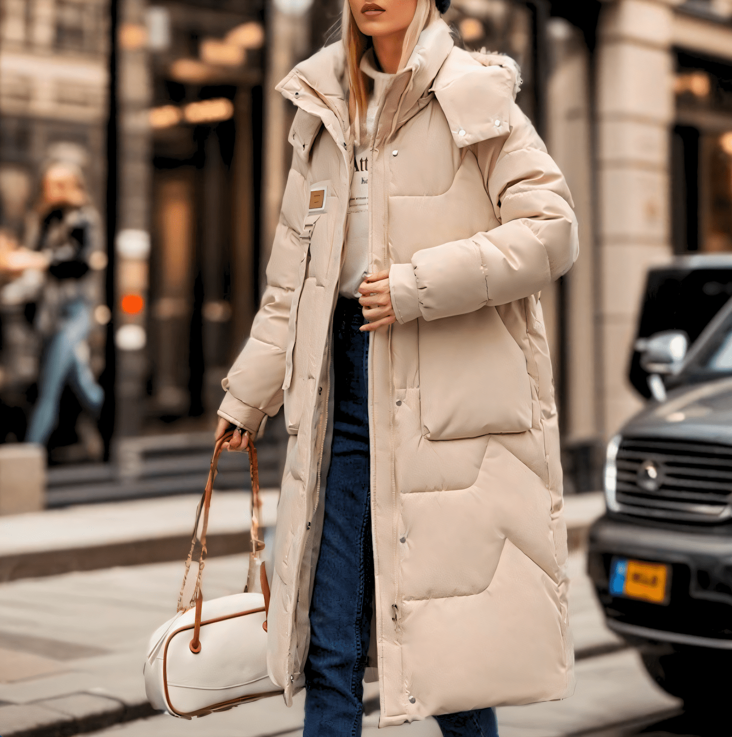 Paisley | Kuschelige Pufferjacke in voller Länge