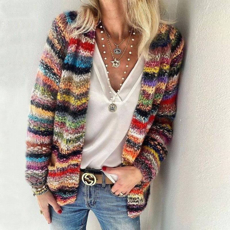 Strickjacke im Farbverlaufsstil