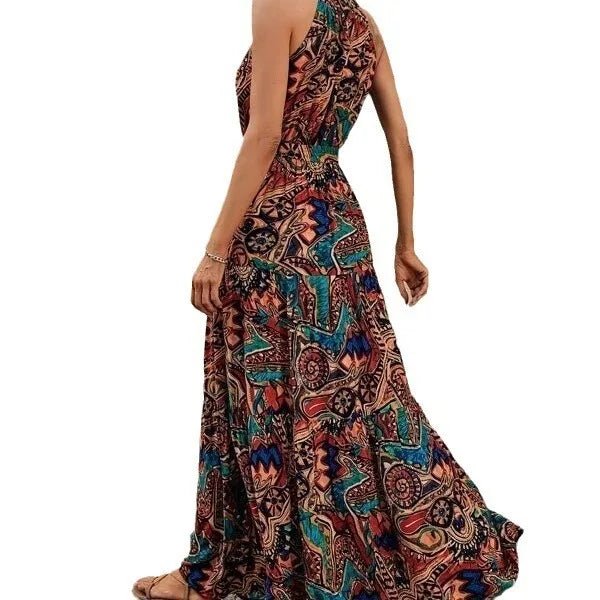 Elanora | Neckholder-Maxikleid mit Print