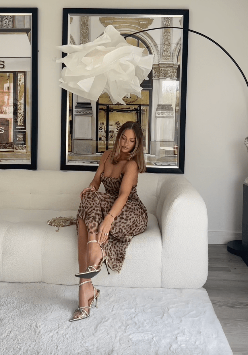 Jessamine | Elegantes, figurbetontes Kleid mit Animal-Print