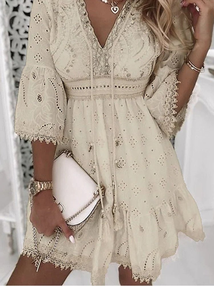 Brunika | Minikleid im Boho-Chic-Stil