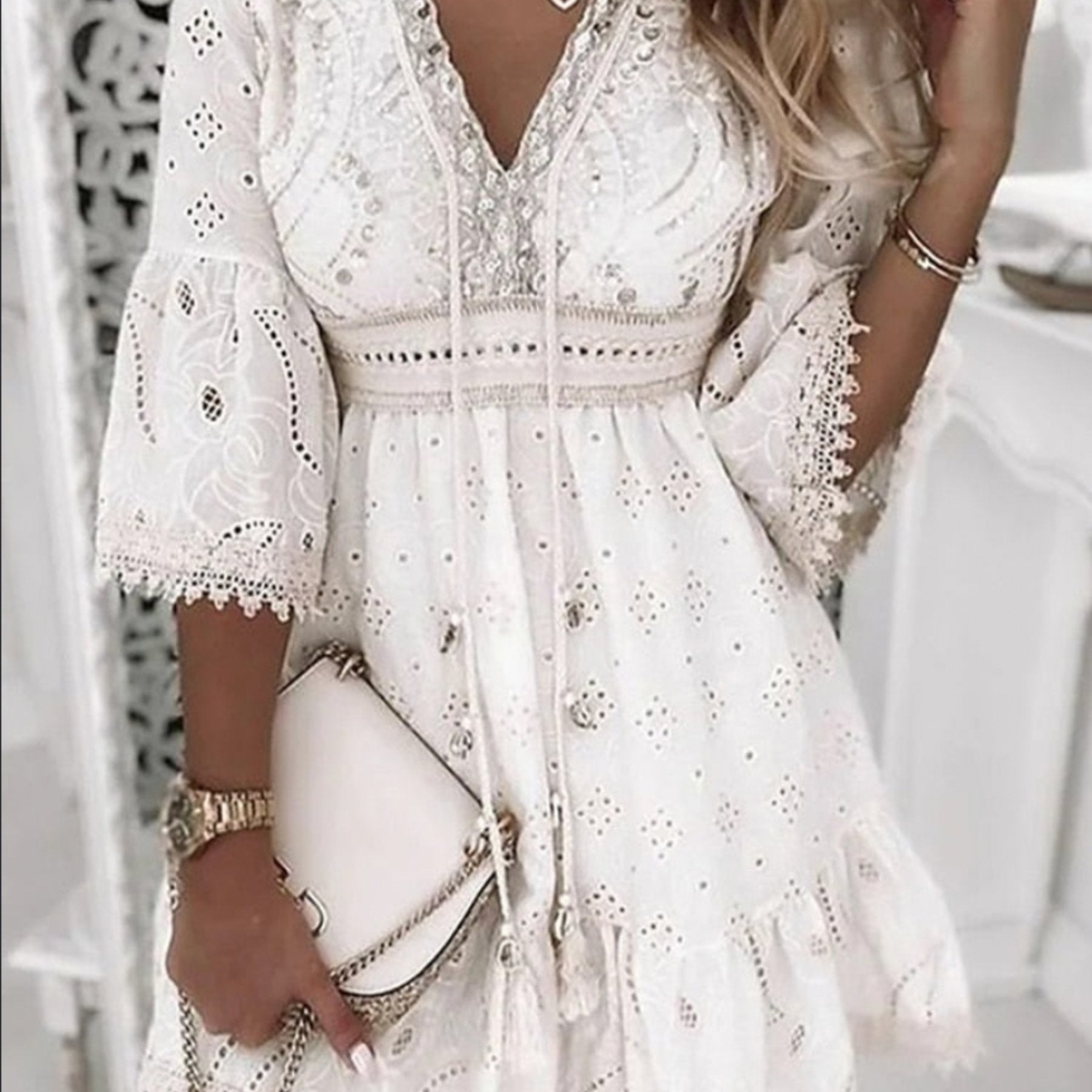 Brunika | Minikleid im Boho-Chic-Stil