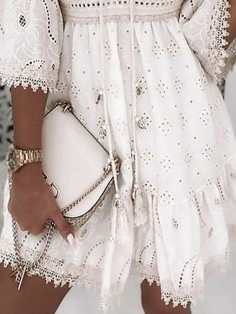 Brunika | Minikleid im Boho-Chic-Stil