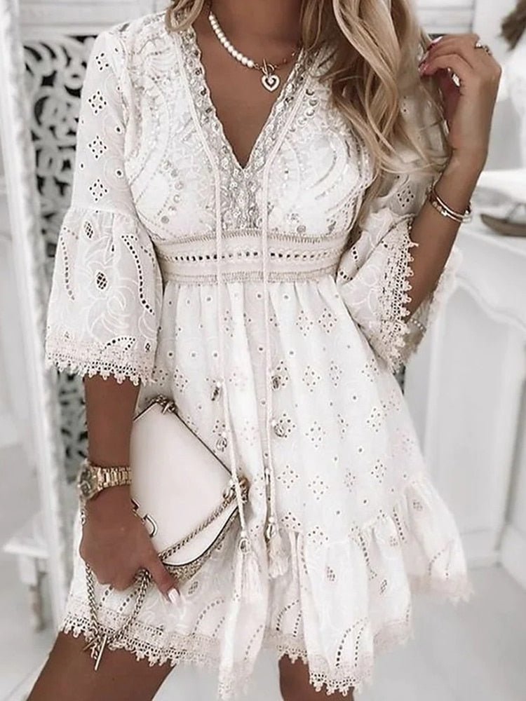 Brunika | Minikleid im Boho-Chic-Stil
