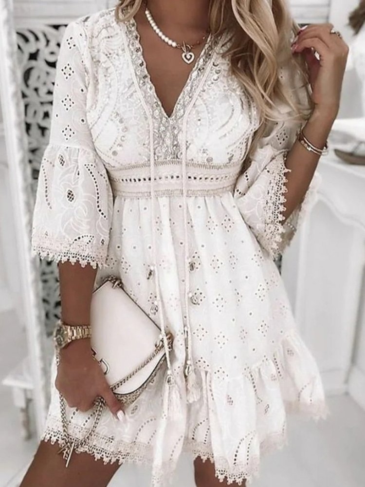 Brunika | Minikleid im Boho-Chic-Stil