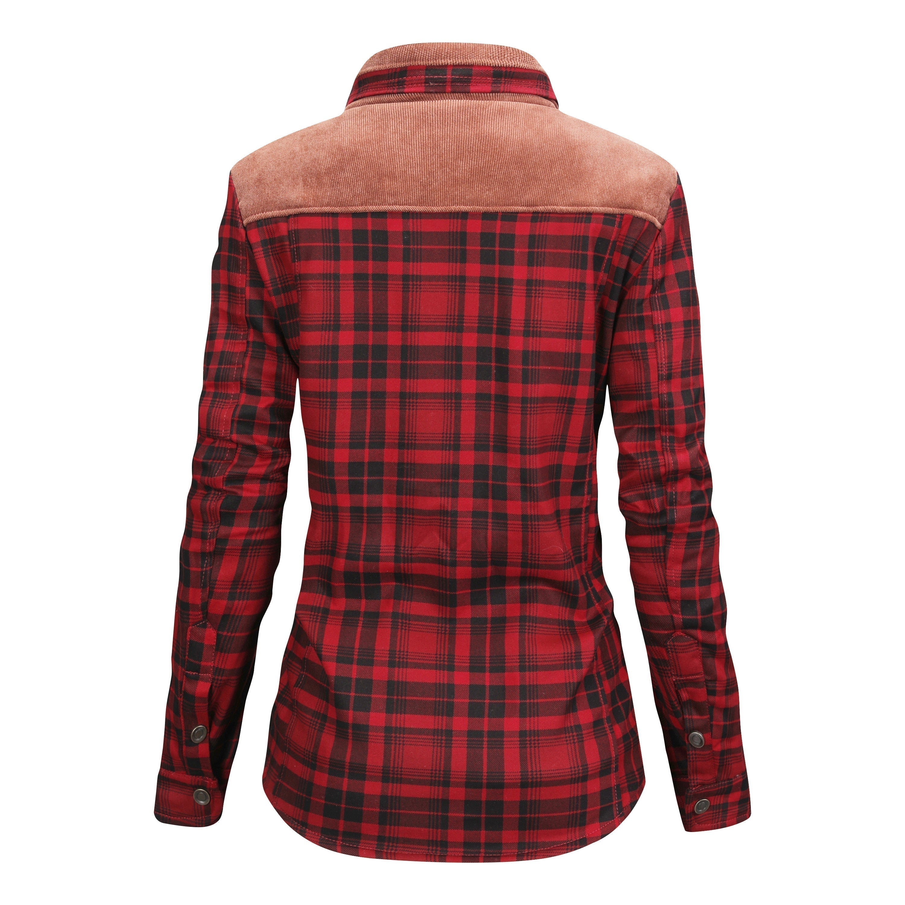 Karierte Jacke mit Plüschfutter