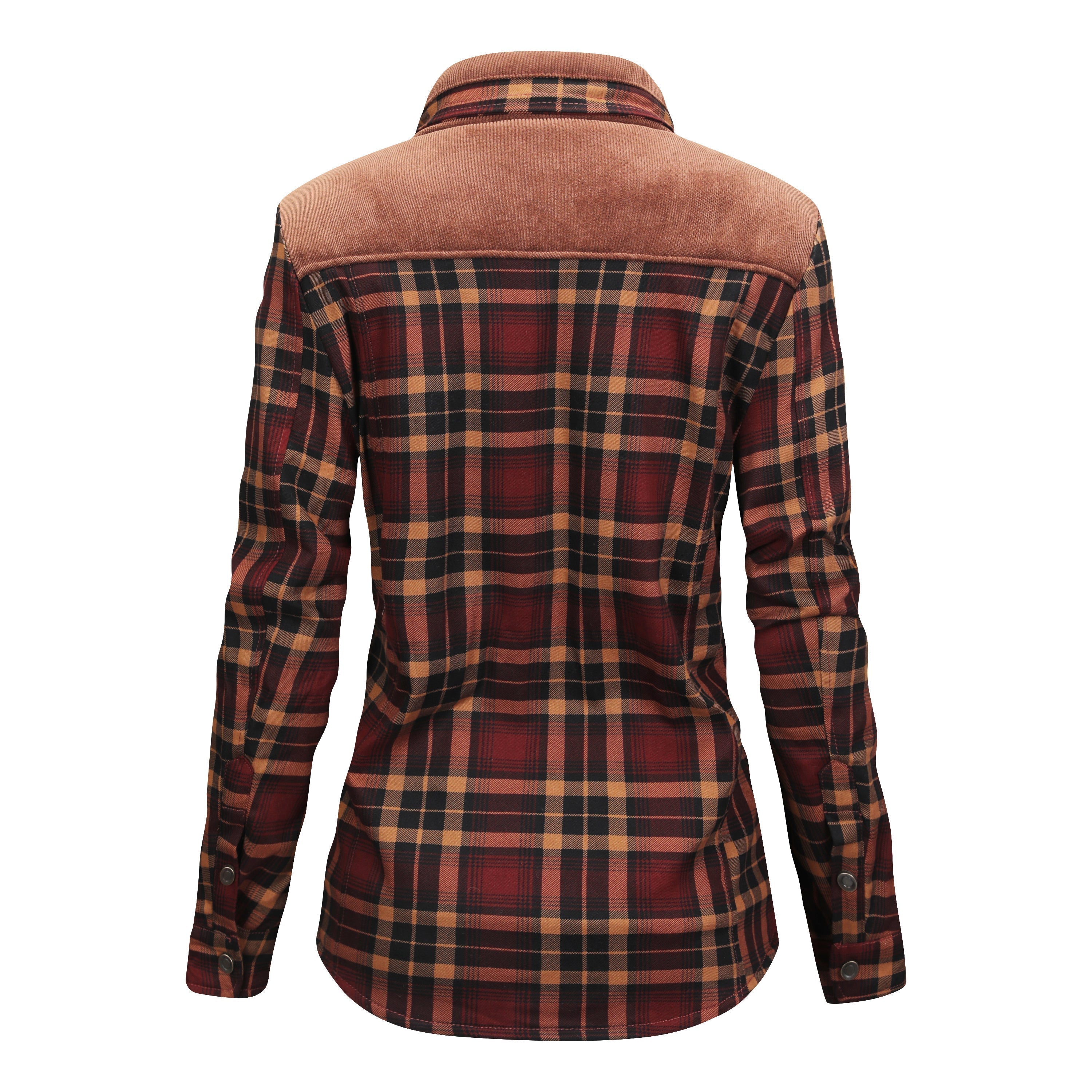 Karierte Jacke mit Plüschfutter