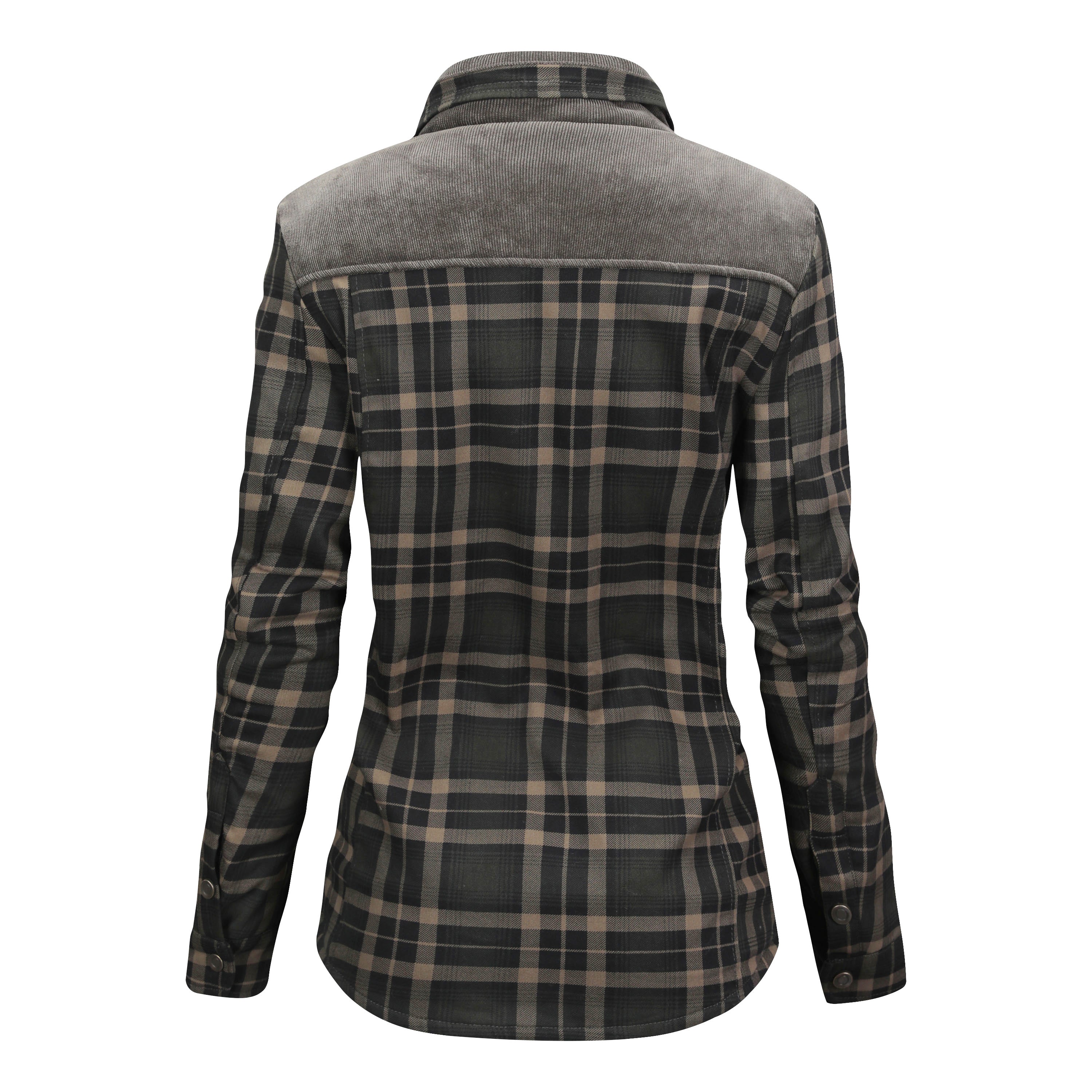 Karierte Jacke mit Plüschfutter