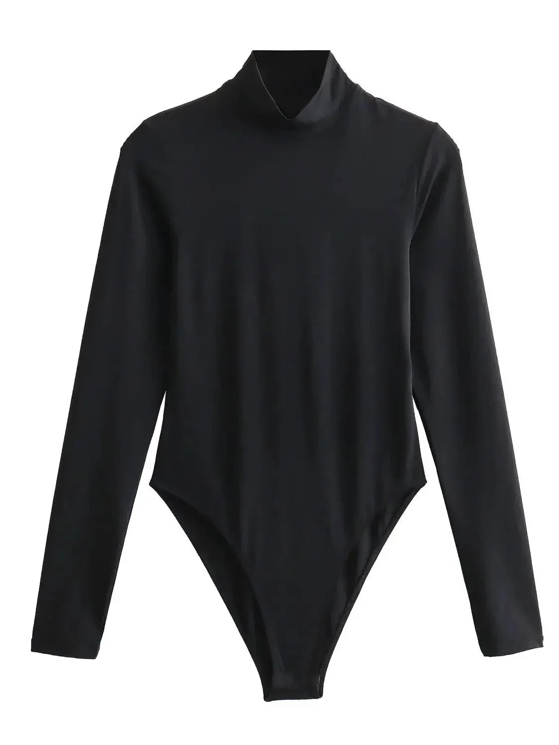 Olivia | Eleganter Langarm-Rollkragen-Body
