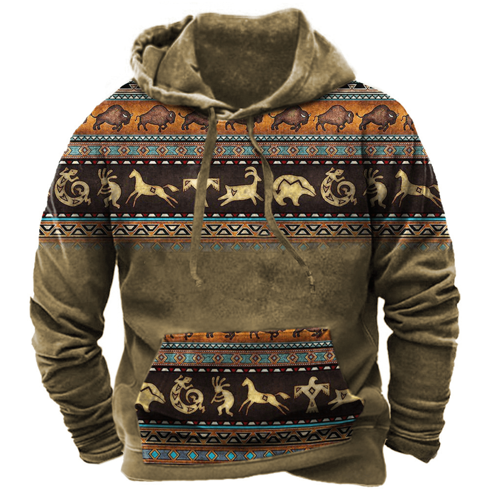 Brooks | Kapuzenpullover mit Aztekenmuster