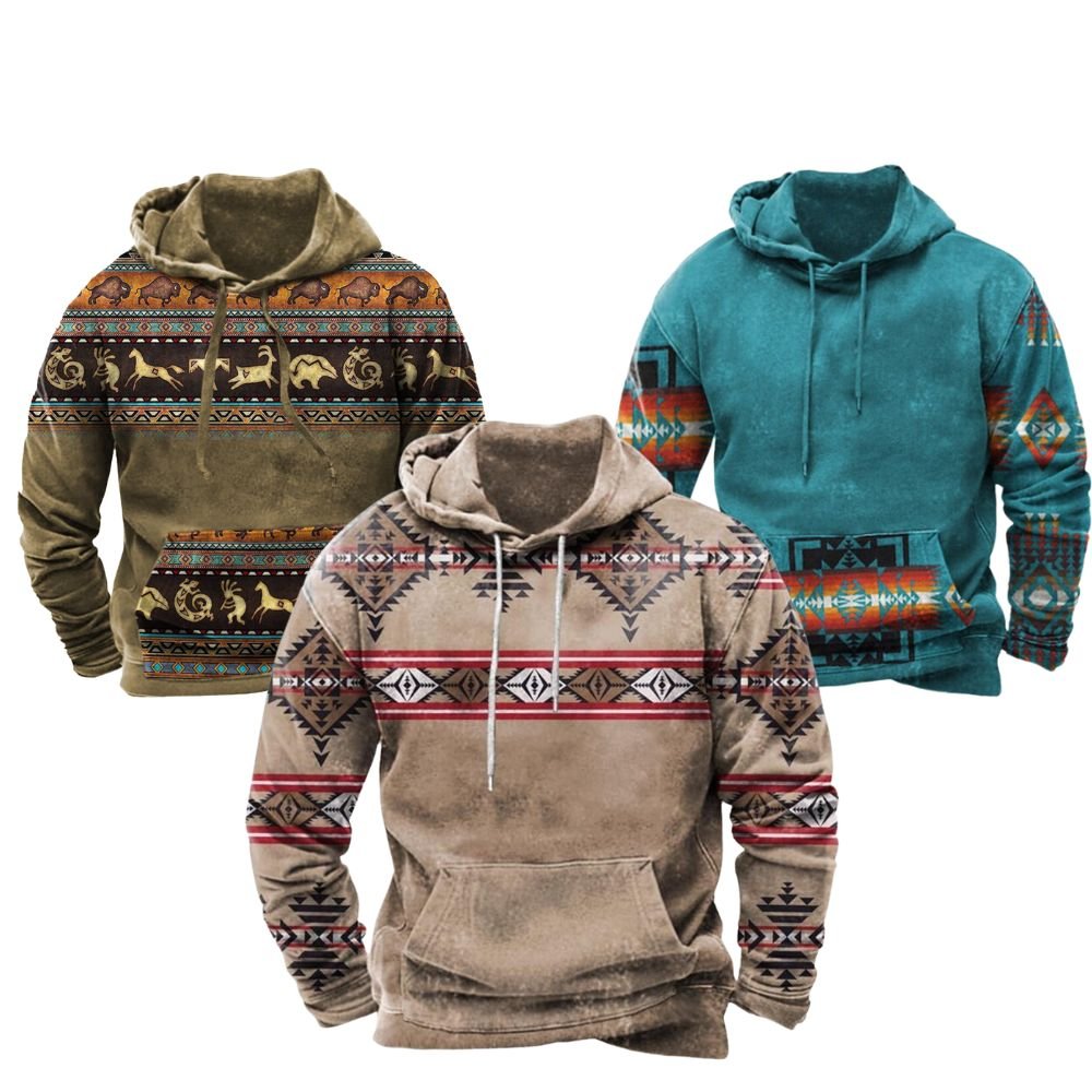 Brooks | Kapuzenpullover mit Aztekenmuster