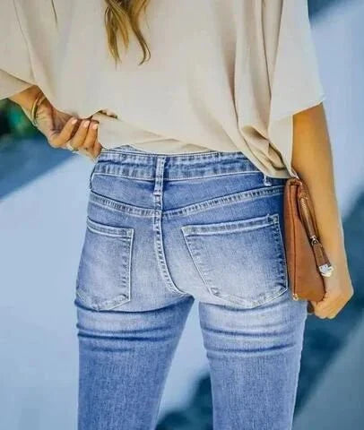 Reniva | Hoch taillierte Schlagjeans