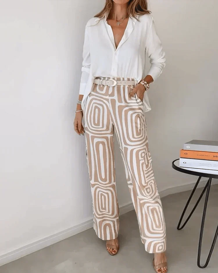 Selvique | Set aus Bluse und bedruckter Hose