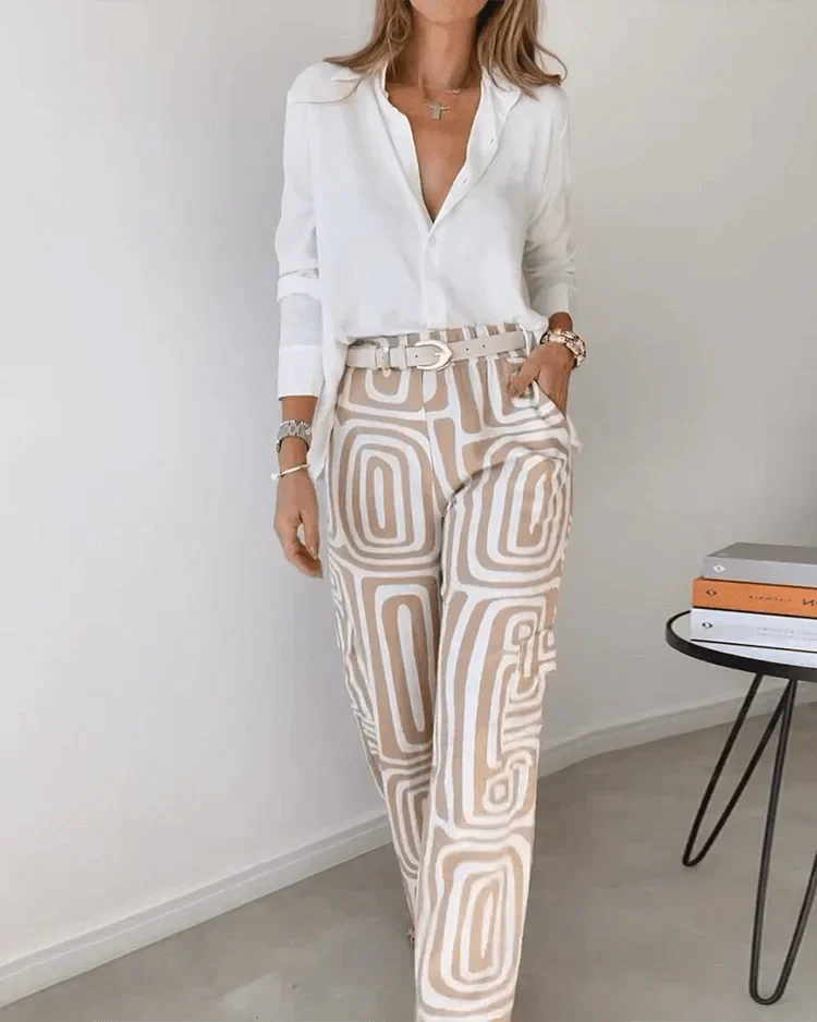Selvique | Set aus Bluse und bedruckter Hose