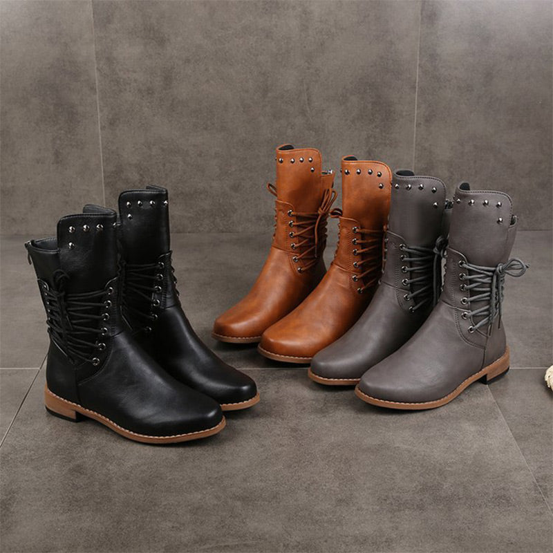 Klassische Schnürstiefel aus Leder