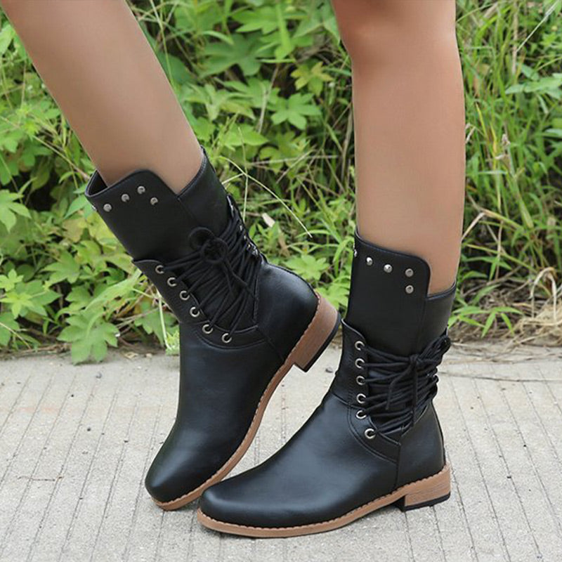 Klassische Schnürstiefel aus Leder