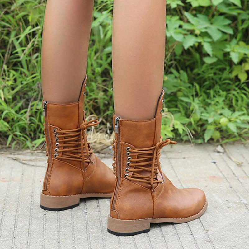 Klassische Schnürstiefel aus Leder