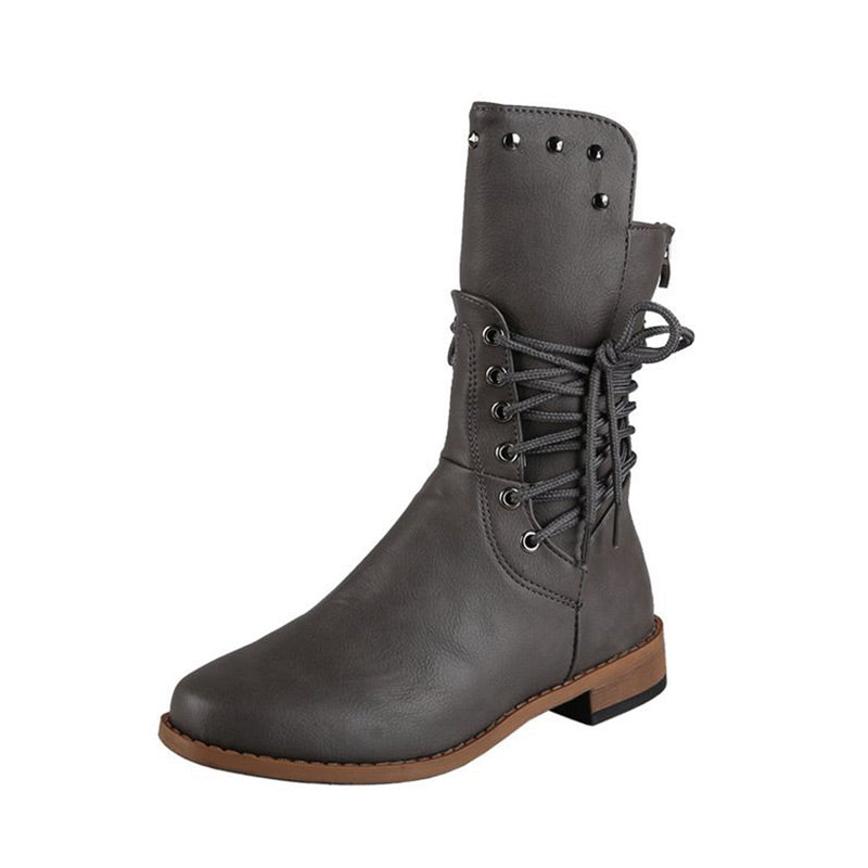 Klassische Schnürstiefel aus Leder