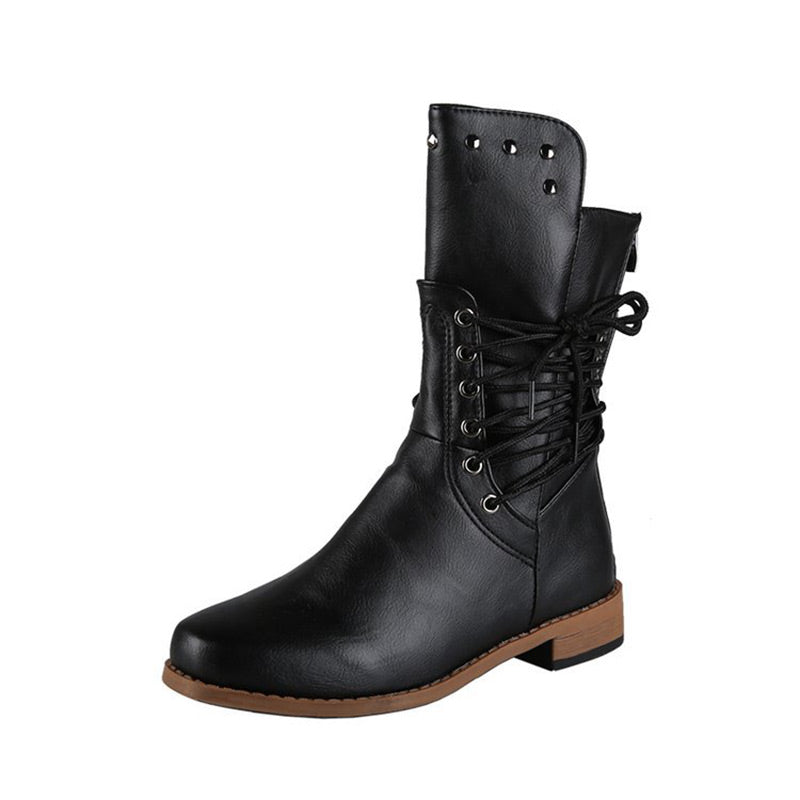 Klassische Schnürstiefel aus Leder