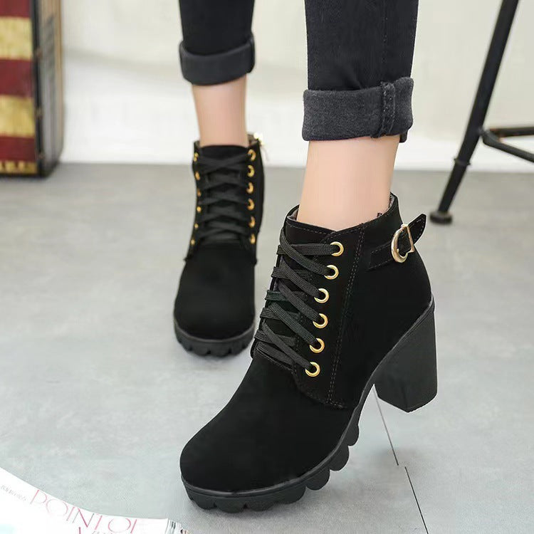 Stiefel mit dickem Absatz für Damen