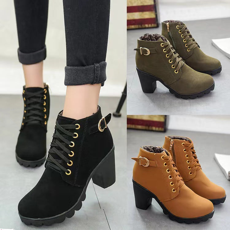 Stiefel mit dickem Absatz für Damen