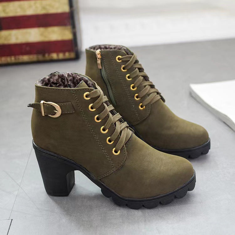 Stiefel mit dickem Absatz für Damen