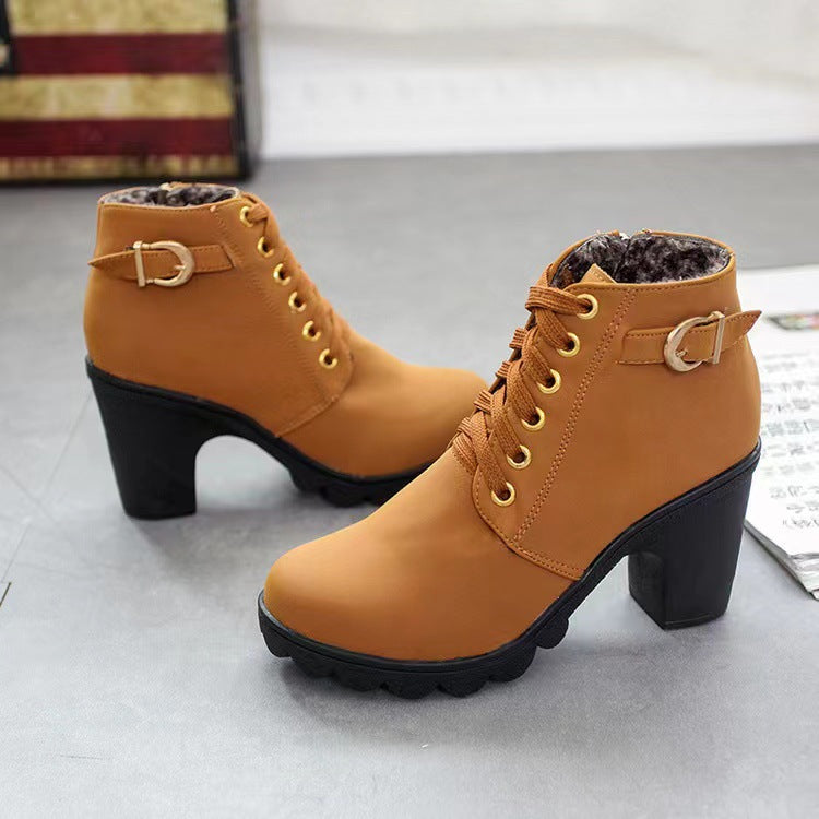 Stiefel mit dickem Absatz für Damen
