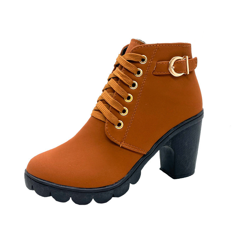 Stiefel mit dickem Absatz für Damen